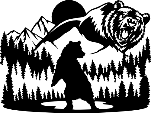 (s192-C3) Bear Double Exposure