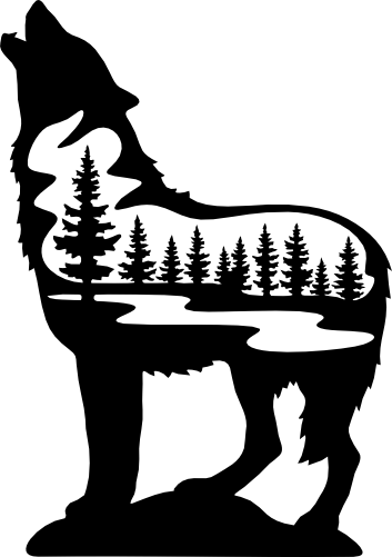 (s192-C) Wolf Double Exposure