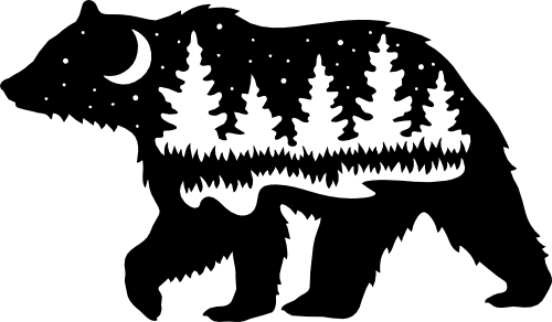 (s192-E3) Bear Double Exposure