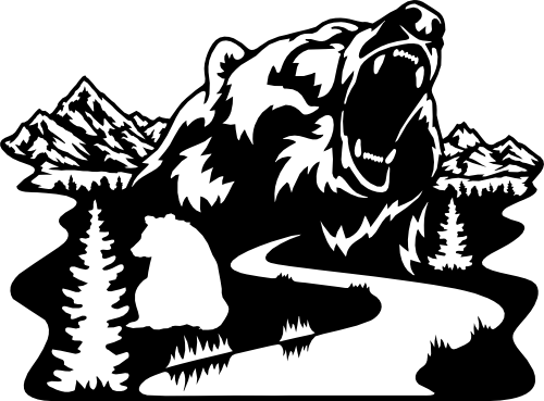 (s192-L) Bear Double Exposure