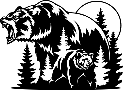 (s192-M) Bear Double Exposure