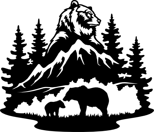 (s192-N) Bear Double Exposure