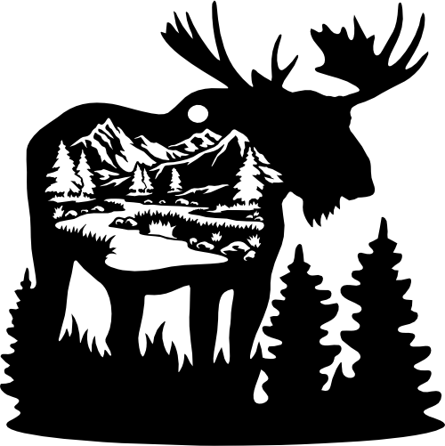 (s192-S2) Moose Double Exposure