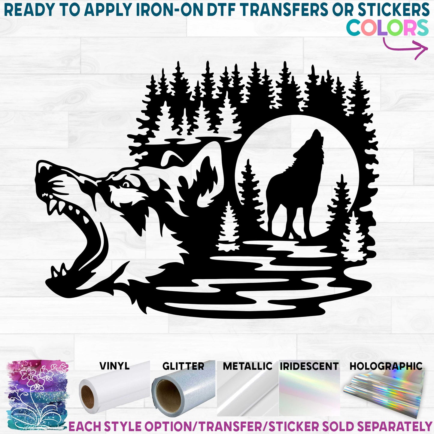 (s192-S) Wolf Double Exposure