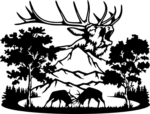 (s192-V2) Elk Double Exposure