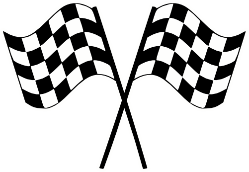 (s193-1-B) Racing Race Checkered Flag