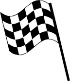 (s193-1-C) Racing Race Checkered Flag