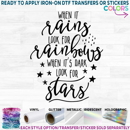 (s195-M) When it Rains Look for Rainbows When it's Dark Look for Stars