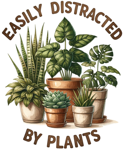 (196-02-B) Easily Distracted by Plants