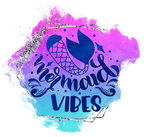 (198-10-H) Mermaid Vibes Purple Blue Watercolor