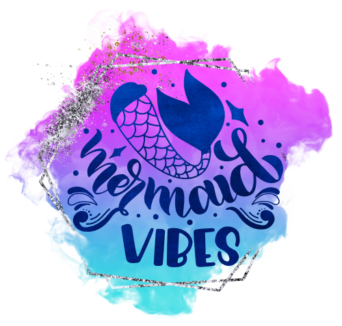 (198-10-H) Mermaid Vibes Purple Blue Watercolor
