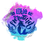 (198-10-I) Little Mermaid Purple Blue Watercolor