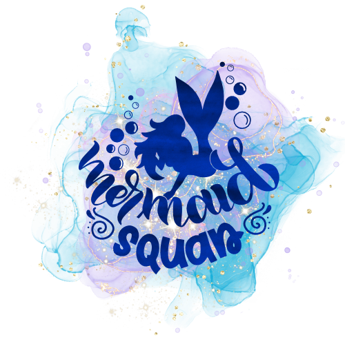(s198-10-G Mermaid Squad Purple Blue Watercolor