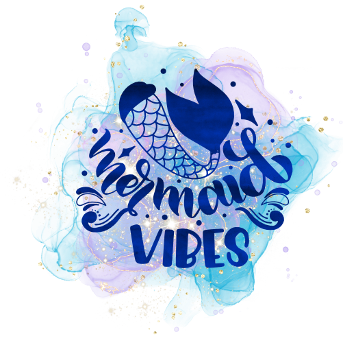 (s198-10-H) Mermaid Vibes Purple Blue Watercolor