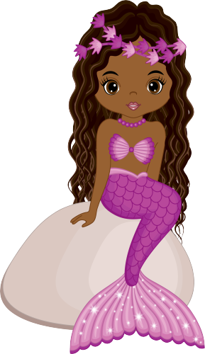 (198-06) Purple African American Mermaid