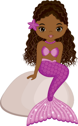 (198-06) Purple African American Mermaid