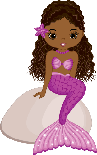 (198-06) Purple African American Mermaid
