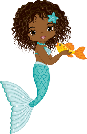 (198-06) African American Mermaid Goldfish