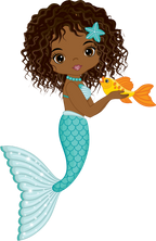 (198-06) African American Mermaid Goldfish