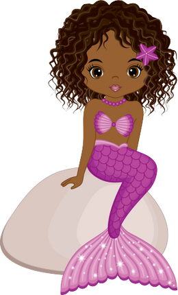 (198-06) Purple African American Mermaid