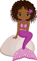 (198-06) Purple African American Mermaid