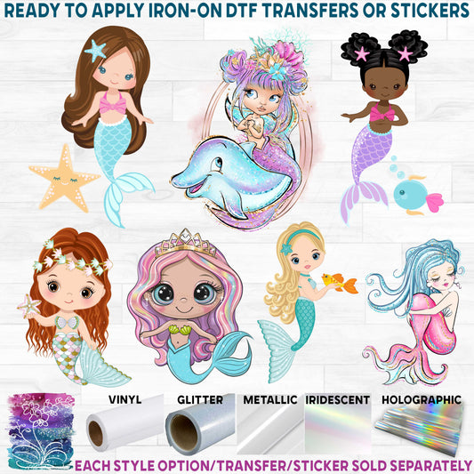 (s198-6) Mermaid & Friends Full Color Illustrated Collection 87 Style Options