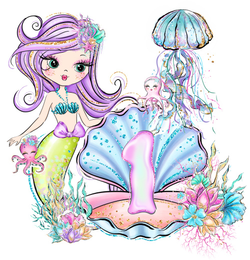 (198-09-I-1) Mermaid Any Age Number 1, 2, 3