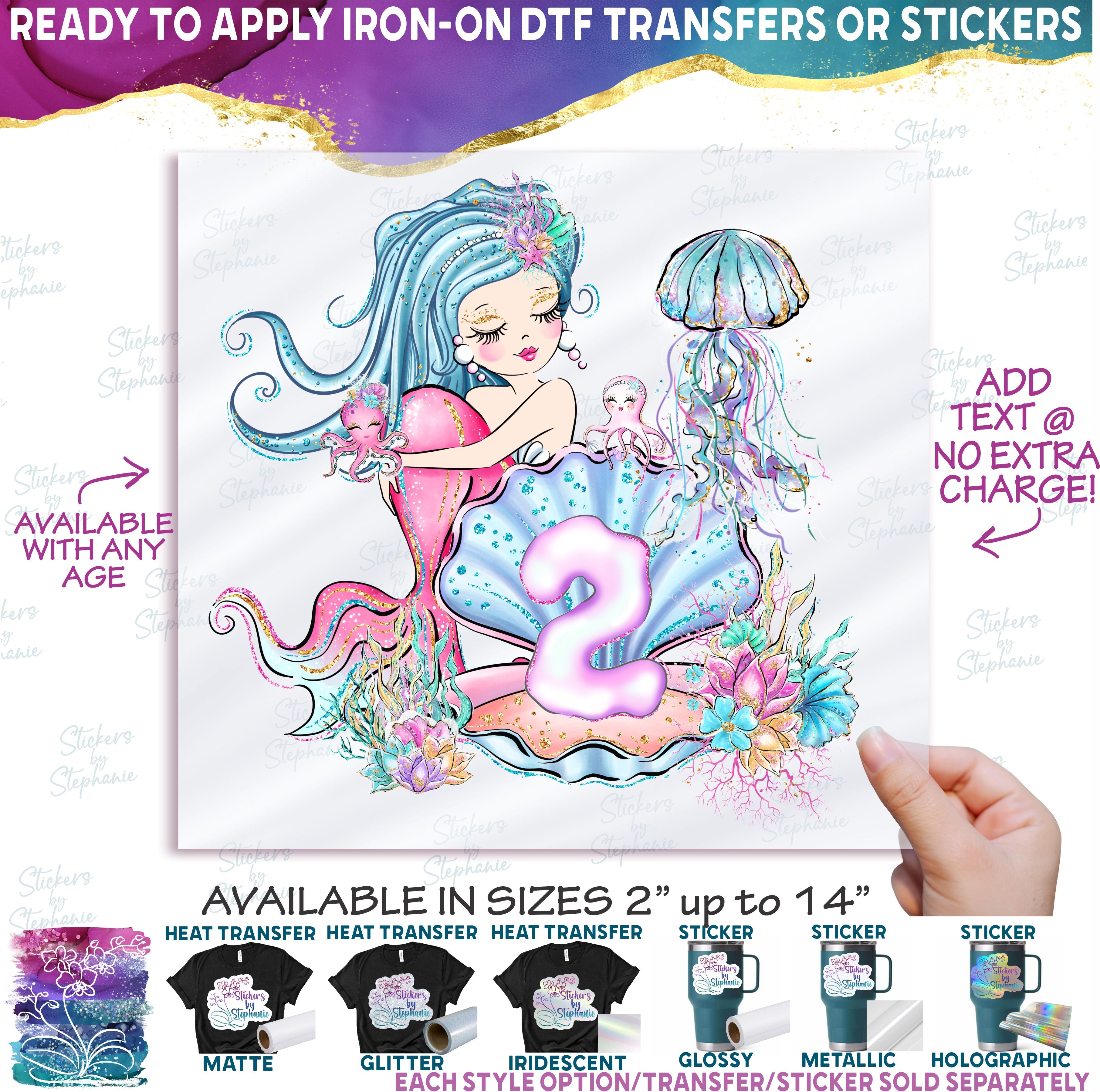 (s198-9E) Mermaid Any Age Number 1, 2, 3