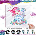 (s198-9F) Mermaid Any Age Number 1, 2, 3
