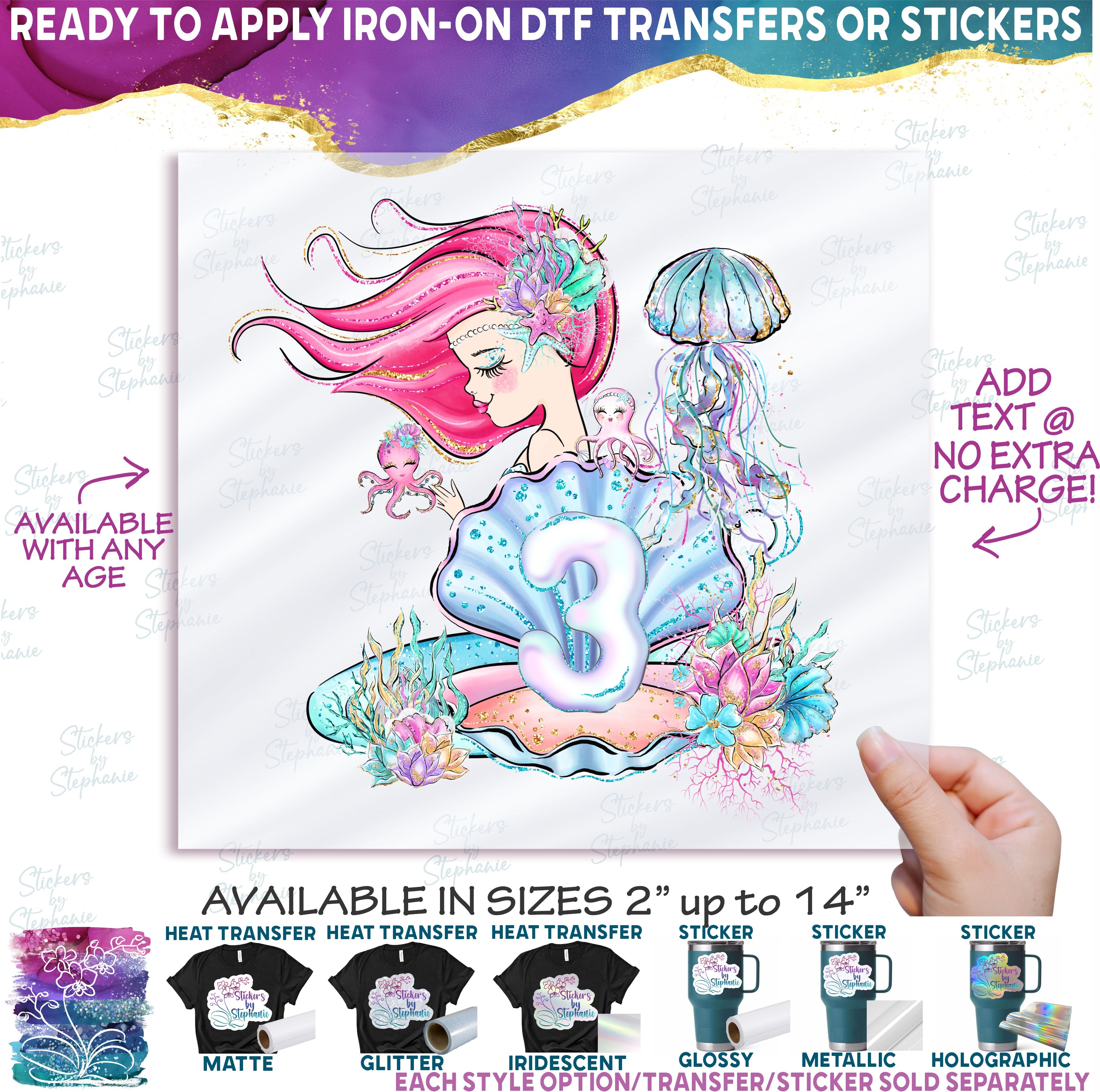 (s198-9F) Mermaid Any Age Number 1, 2, 3