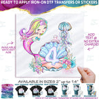 (s198-9G) Mermaid Any Age Number 1, 2, 3