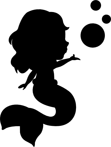 (198-04-B) Mer Baby Mermaid Silhouette