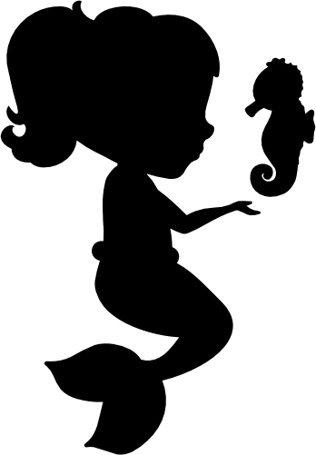 (198-04-D) Mer Baby Mermaid Silhouette