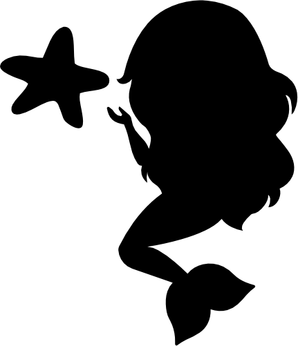 (198-04-G) Mer Baby Mermaid Silhouette