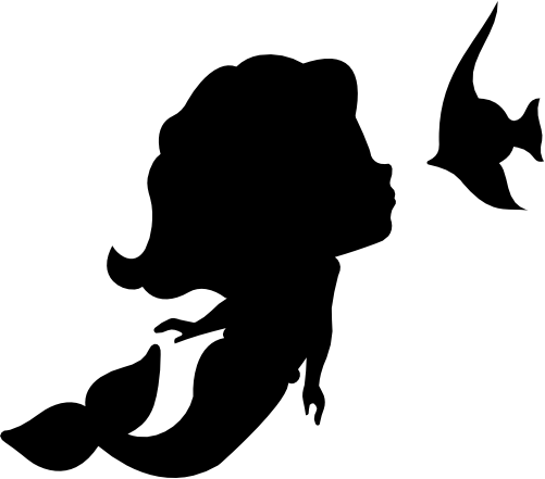 (198-04-H) Mer Baby Mermaid Silhouette