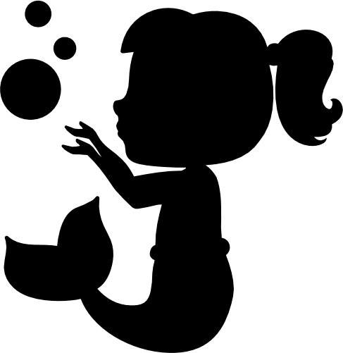 (198-04-J) Mer Baby Mermaid Silhouette
