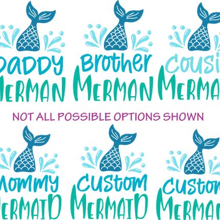 (198-08-K) Mermaid Tail Family Custom Collection