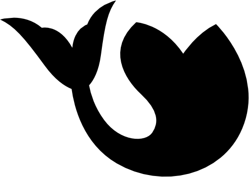 (198-03-B) Mermaid Tail Silhouette