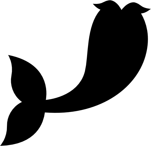 (198-03-D) Mermaid Tail Silhouette