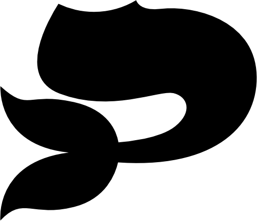 (198-03-E) Mermaid Tail Silhouette