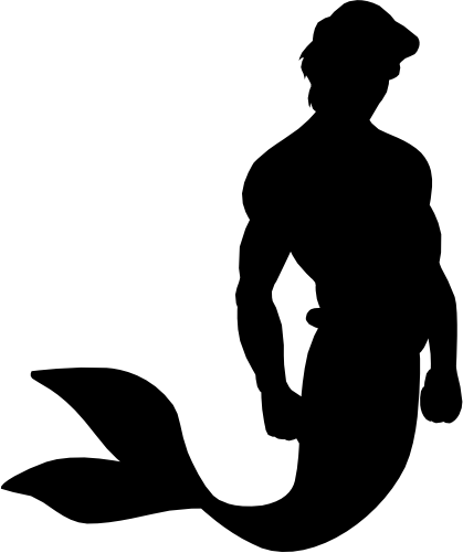 (198-01-O) Merman Silhouette
