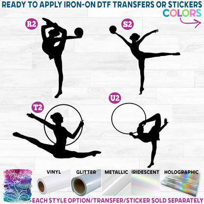 (s019-1) Gymnastics Gymnast b Printed Heat Transfer or Sticker