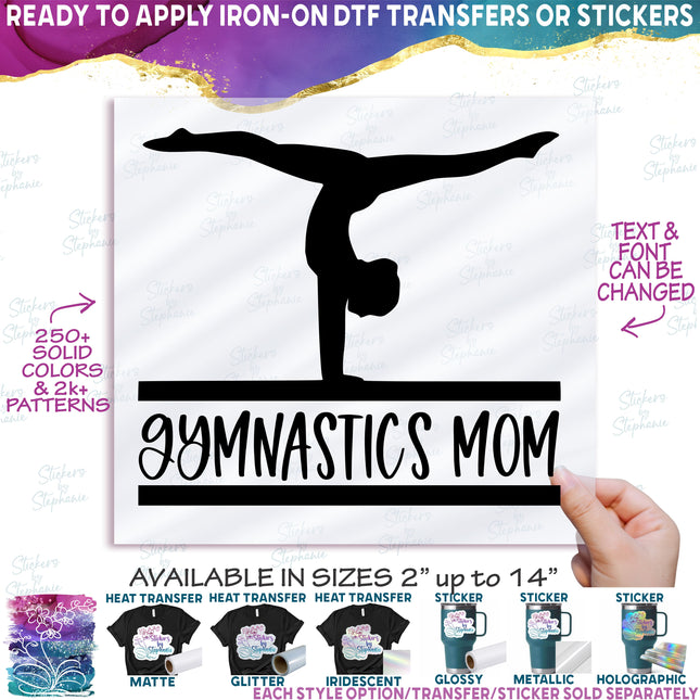 (s019-2I) Gymnast Split Name Custom Text