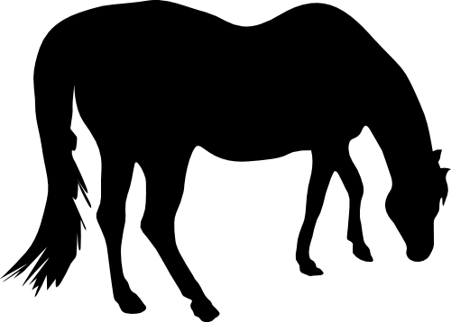 (001-01-1A) Horse Silhouette