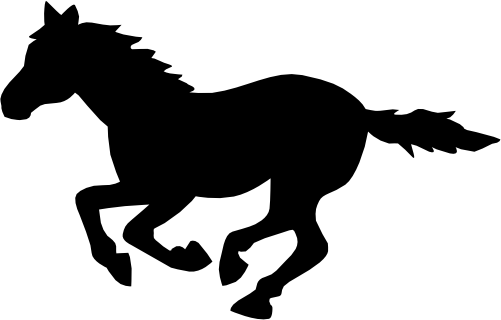 (001-01-2A) Horse Silhouette