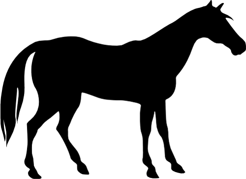 (001-01-1B) Horse Silhouette