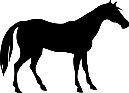 (001-01-1B) Horse Silhouette