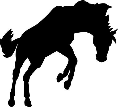 (001-01-2B) Horse Silhouette