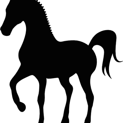 (001-01-1C) Horse Silhouette