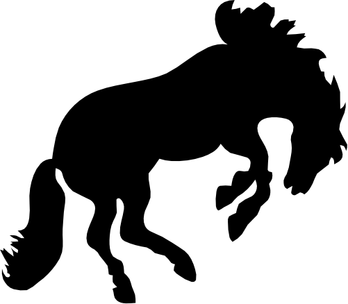 (001-01-2C) Horse Silhouette
